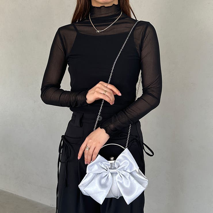 リボンモチーフ2WAYバッグ パーティーパーティーバッグ 結婚式 | Outfitter lab | 詳細画像19 