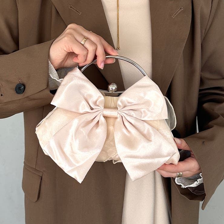 リボンモチーフ2WAYバッグ パーティーパーティーバッグ 結婚式 | Outfitter lab | 詳細画像23 