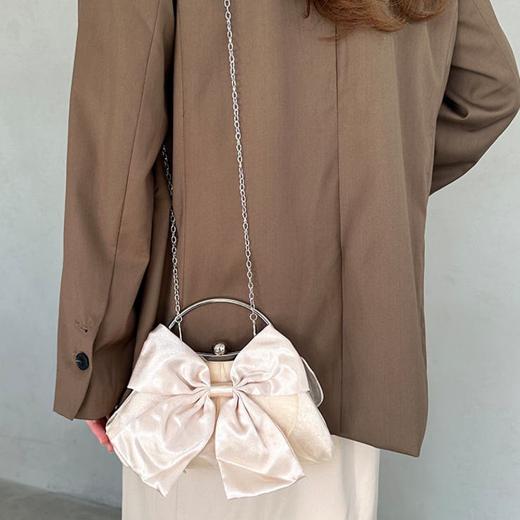 リボンモチーフ2WAYバッグ パーティーパーティーバッグ 結婚式 | Outfitter lab | 詳細画像25 