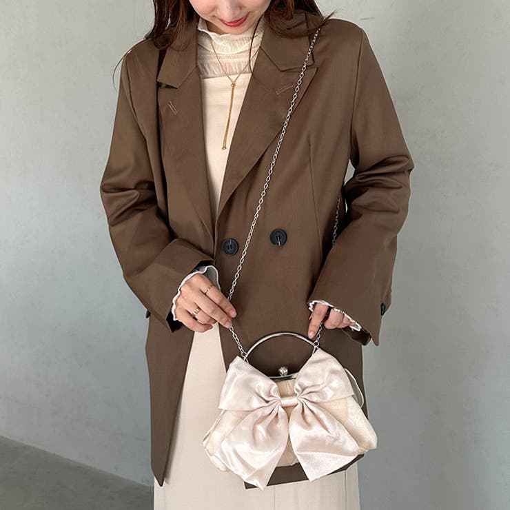 リボンモチーフ2WAYバッグ パーティーパーティーバッグ 結婚式 | Outfitter lab | 詳細画像26 