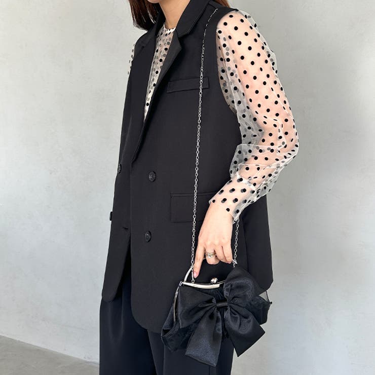 リボンモチーフ2WAYバッグ パーティーパーティーバッグ 結婚式 | Outfitter lab | 詳細画像8 