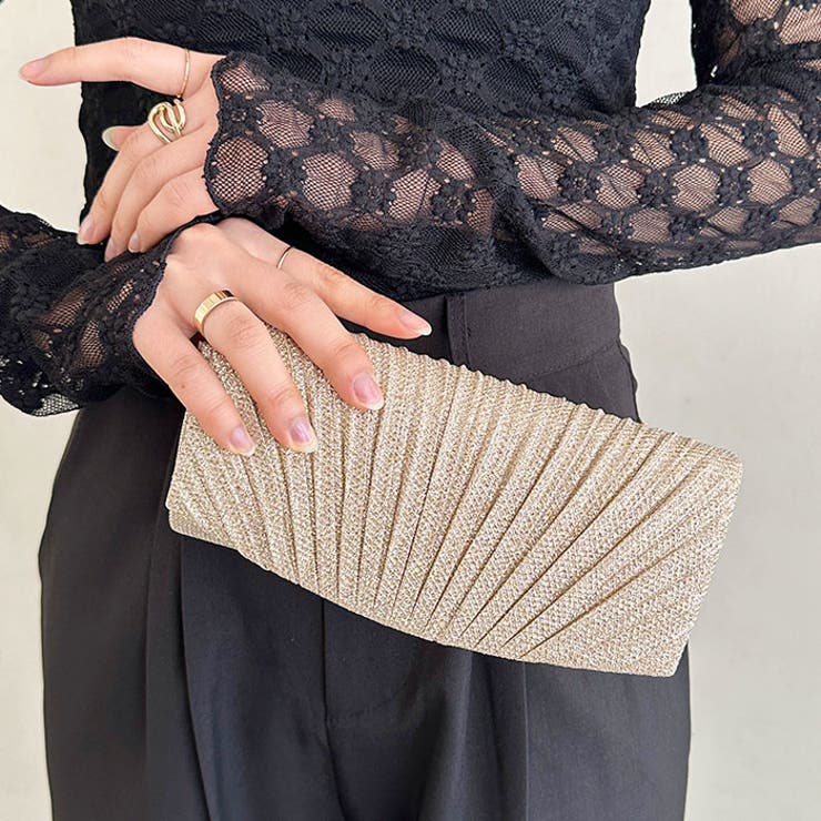 ラメコンパクトクラッチバッグ パーティーバッグ | Outfitter lab | 詳細画像18 