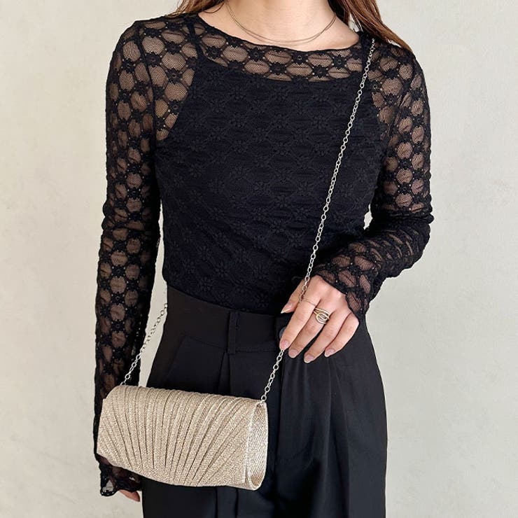 ラメコンパクトクラッチバッグ パーティーバッグ | Outfitter lab | 詳細画像20 