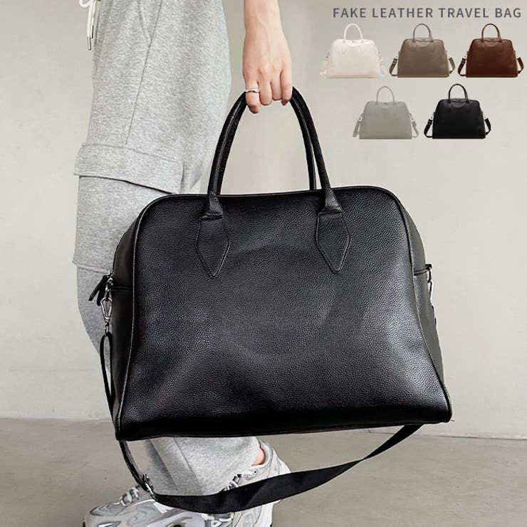 フェイクレザー大容量トラベルバッグ[品番：OUTW0000094]｜Outfitter