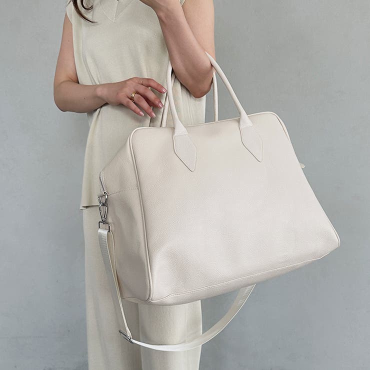 フェイクレザー大容量トラベルバッグ | Outfitter lab | 詳細画像12 