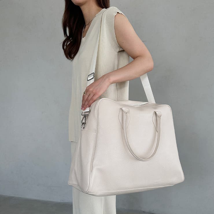 フェイクレザー大容量トラベルバッグ | Outfitter lab | 詳細画像14 