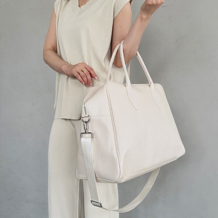 フェイクレザー大容量トラベルバッグ | Outfitter lab | 詳細画像15 