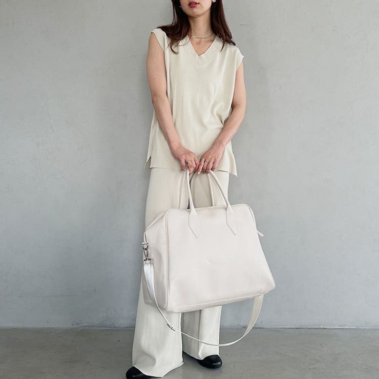 フェイクレザー大容量トラベルバッグ | Outfitter lab | 詳細画像16 