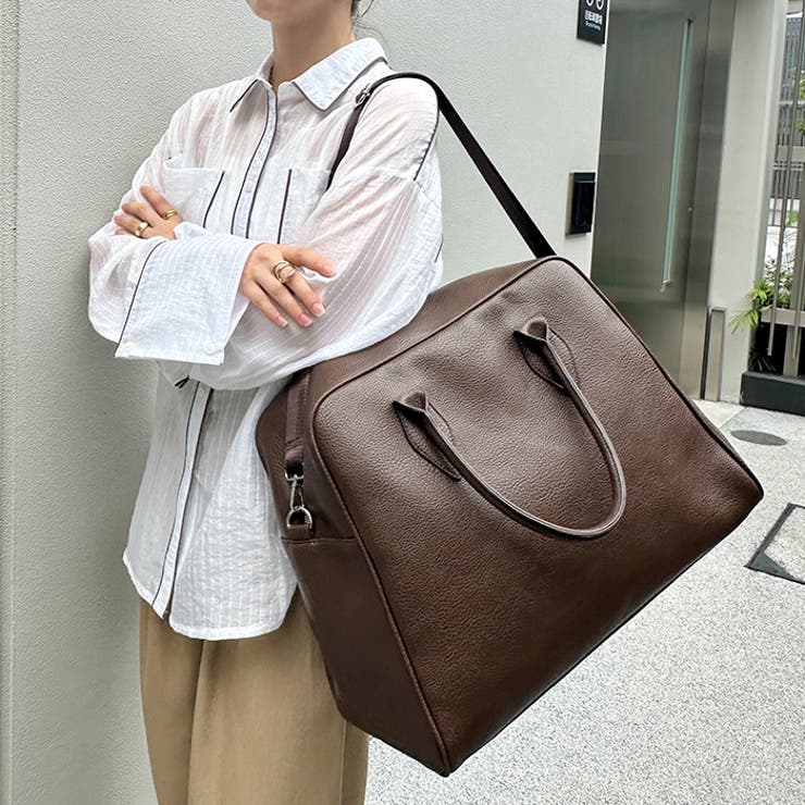 フェイクレザー大容量トラベルバッグ[品番：OUTW0000094]｜Outfitter