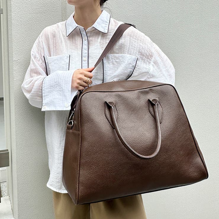 フェイクレザー大容量トラベルバッグ | Outfitter lab | 詳細画像29 