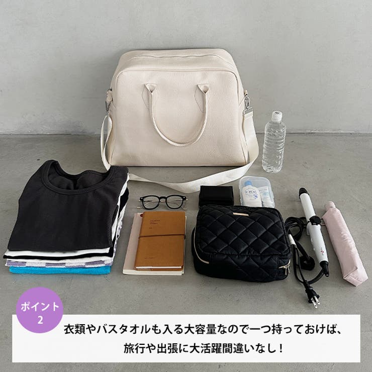 フェイクレザー大容量トラベルバッグ | Outfitter lab | 詳細画像3 