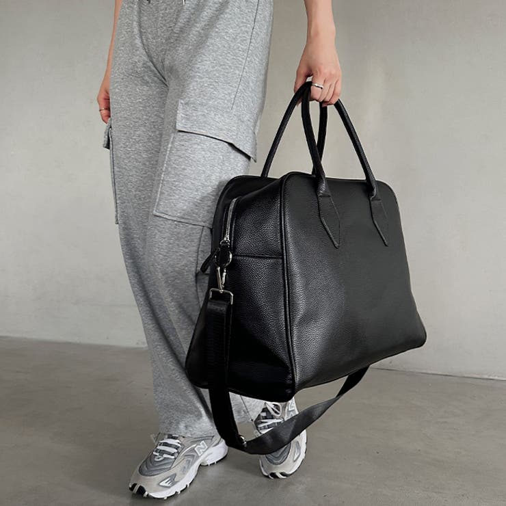 フェイクレザー大容量トラベルバッグ | Outfitter lab | 詳細画像9 