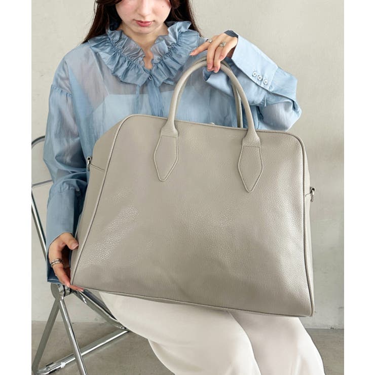 グレー | フェイクレザー大容量トラベルバッグ | Outfitter lab
