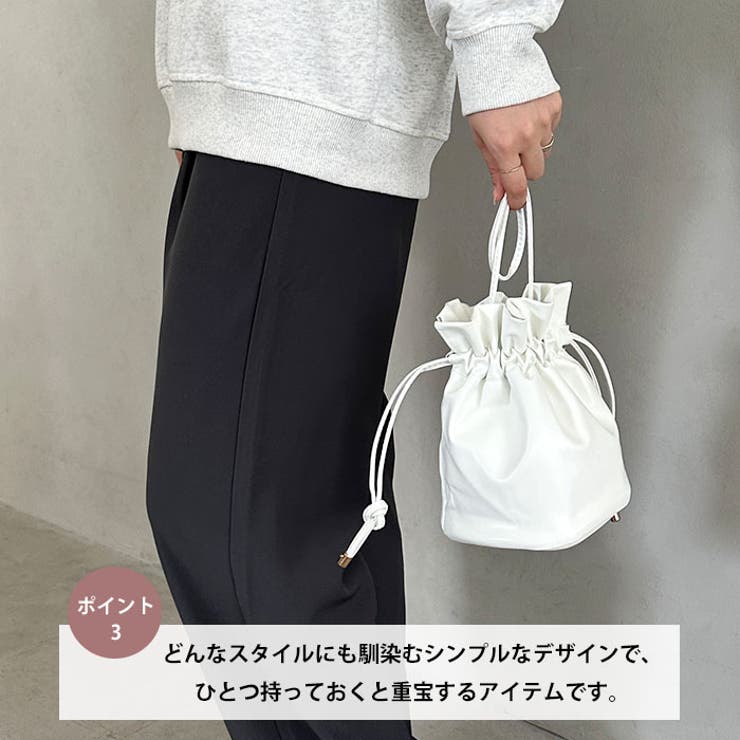 PU巾着コンパクトショルダーバッグ[品番：OUTW0000821]｜Outfitter lab