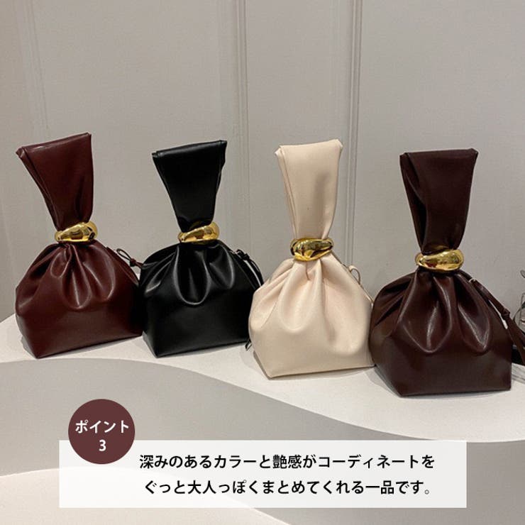 ワンポイントパーツ ワンハンドルサイドファスナーハンドバッグ オケージョンバッグ | Outfitter lab | 詳細画像4 