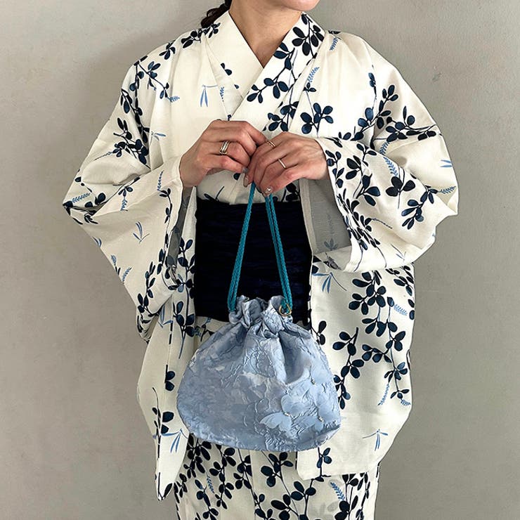 取り外し可パールショルダー付き浴衣巾着 | Outfitter lab | 詳細画像12 