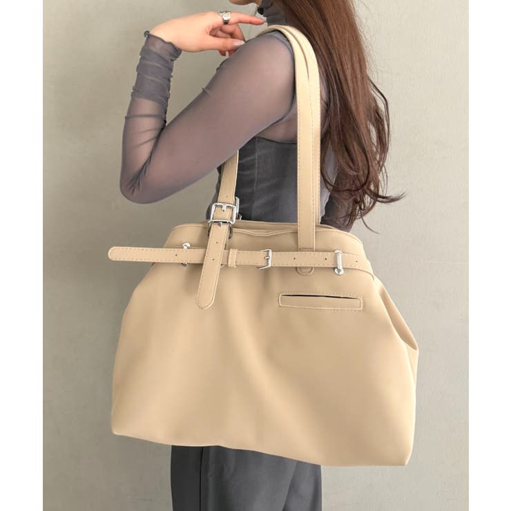ベージュ | 【A4収納可】横型大容量トートバッグ | Outfitter lab