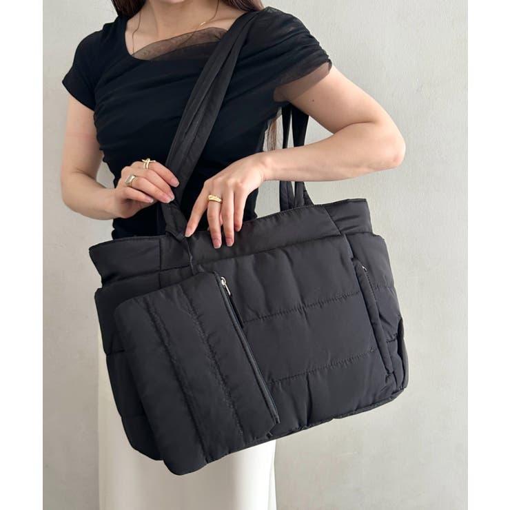 ブラック | 【マザーズバッグ】13ポケット A4収納可 ポケット多数 | Outfitter lab