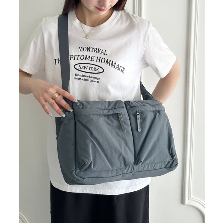 グレー | 【マザーズバッグ】7ポケットナイロン軽量ショルダーバッグ | Outfitter lab