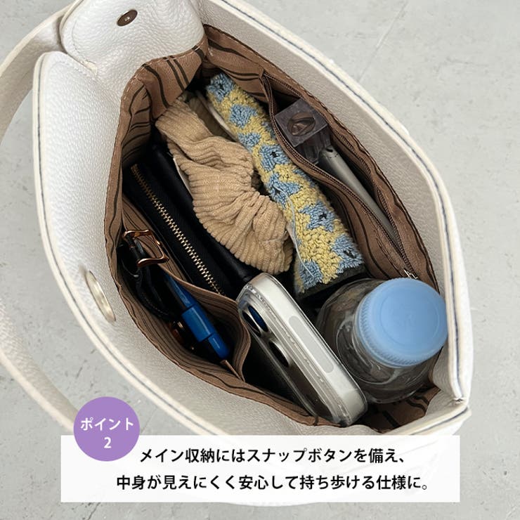 2ハンドルPUミニスクエアバッグ | Outfitter lab | 詳細画像3 