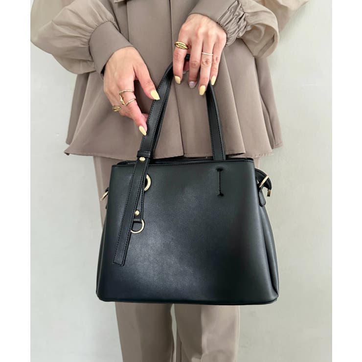 ブラック | スクエアマルチPU 2WAYバッグ | Outfitter lab