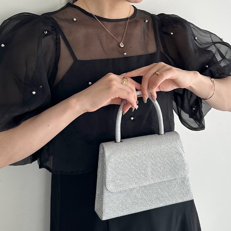 スクエアハンドパーティーバッグ結婚式 オケージョン パーティー お呼ばれ | Outfitter lab | 詳細画像12 