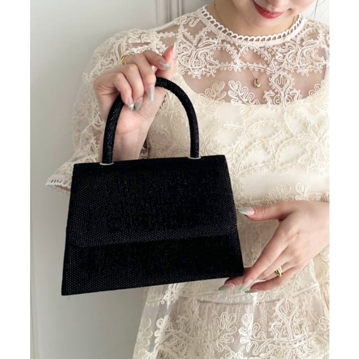 ブラック | スクエアハンドパーティーバッグ結婚式 オケージョン パーティー お呼ばれ | Outfitter lab