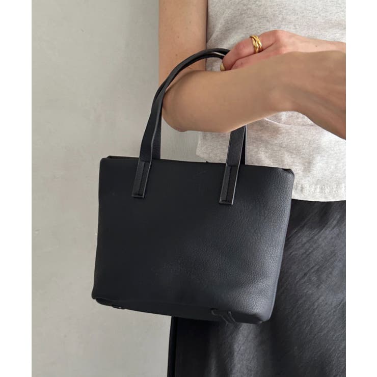 ブラック | PUスクエアミニハンドバッグ ミニトートバッグ | Outfitter lab