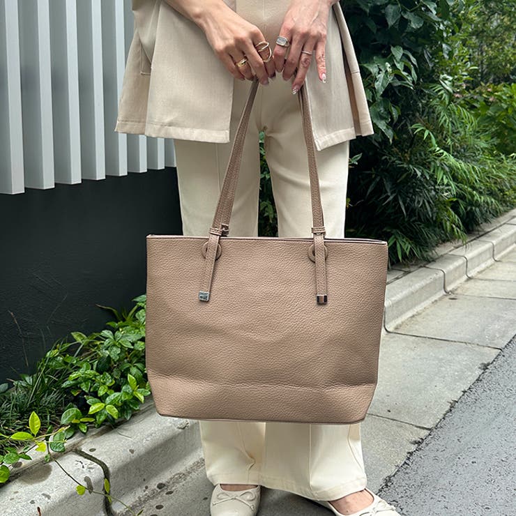 【A4収納可】通勤にぴったり PUシンプルデザイントートバッグ | Outfitter lab | 詳細画像20 