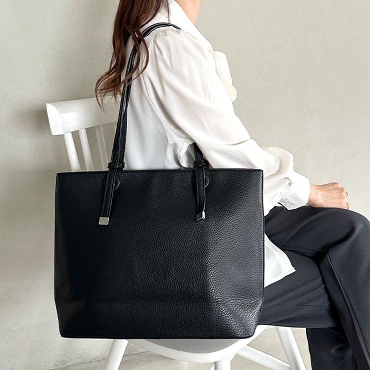 【A4収納可】通勤にぴったり PUシンプルデザイントートバッグ | Outfitter lab | 詳細画像5 