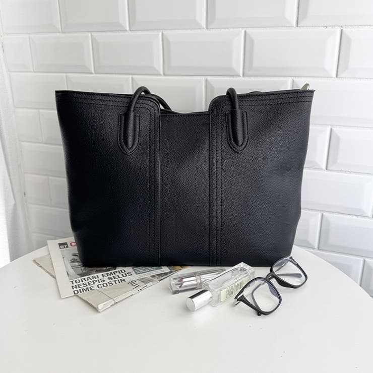 【A4収納可】通勤にぴったり PUクラシックトートバッグ | Outfitter lab | 詳細画像10 