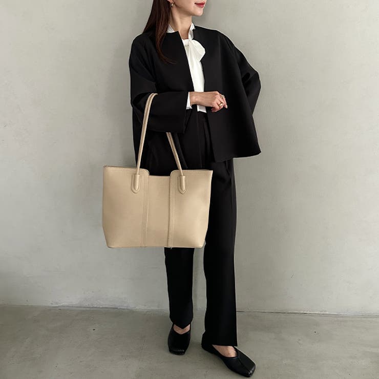 【A4収納可】通勤にぴったり PUクラシックトートバッグ | Outfitter lab | 詳細画像15 