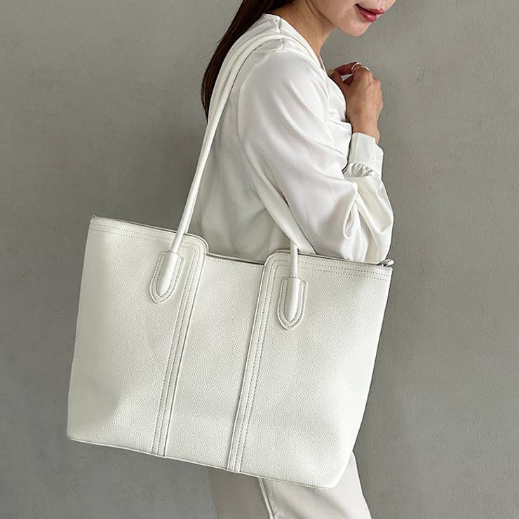 【A4収納可】通勤にぴったり PUクラシックトートバッグ | Outfitter lab | 詳細画像17 