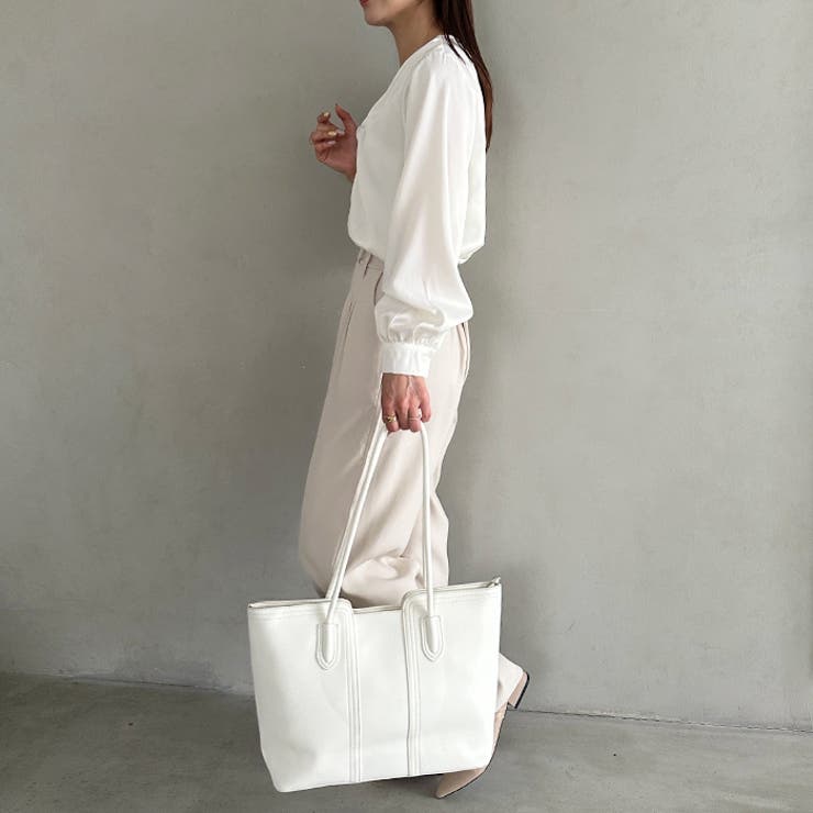 【A4収納可】通勤にぴったり PUクラシックトートバッグ | Outfitter lab | 詳細画像21 