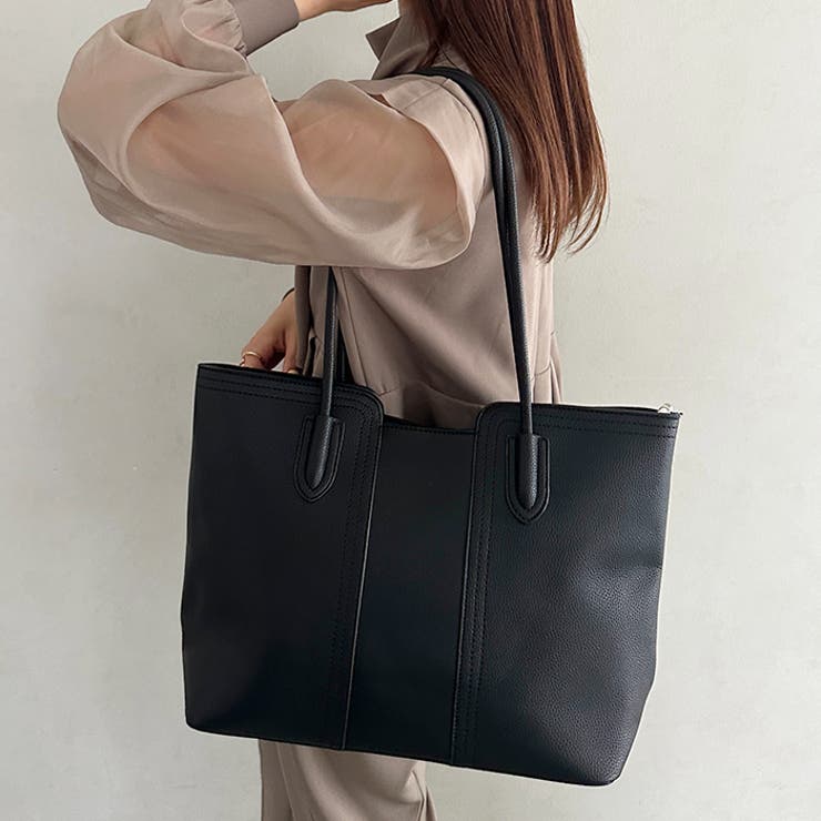 【A4収納可】通勤にぴったり PUクラシックトートバッグ | Outfitter lab | 詳細画像6 