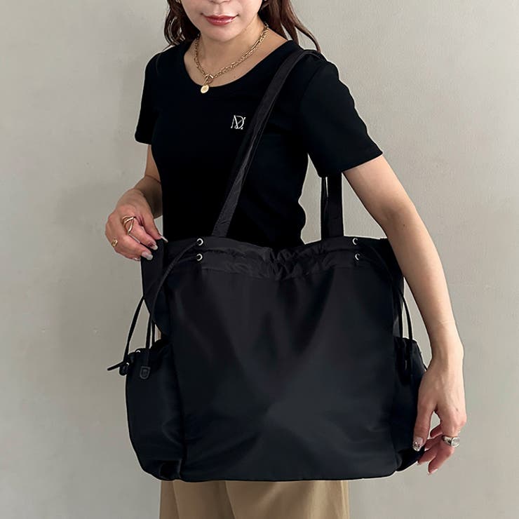 【A4収納可】ポケット多数 2WAYデザインギャザートートバッグ マザーズバッグ | Outfitter lab | 詳細画像6 