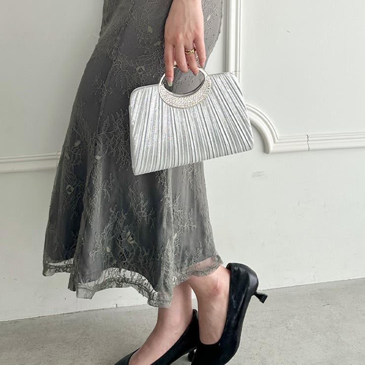 プリーツコンパクトハンドバッグ パーティーバッグ 結婚式パーティーお呼ばれオケー… | Outfitter lab | 詳細画像15 