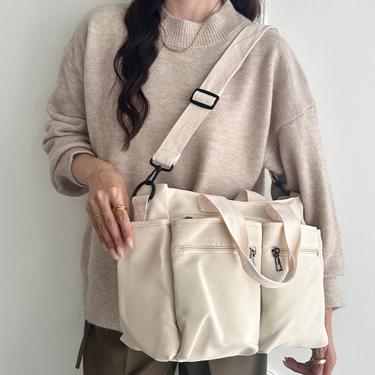 9ポケットハンドバッグショルダーバッグ2WAY仕様マザーズバッグ | Outfitter lab | 詳細画像12 