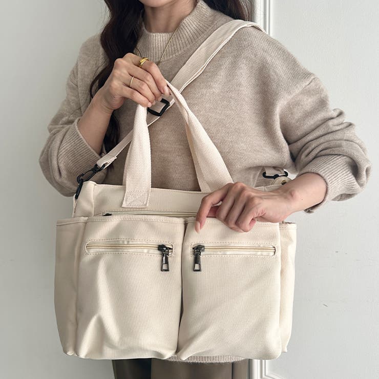 9ポケットハンドバッグショルダーバッグ2WAY仕様マザーズバッグ | Outfitter lab | 詳細画像13 