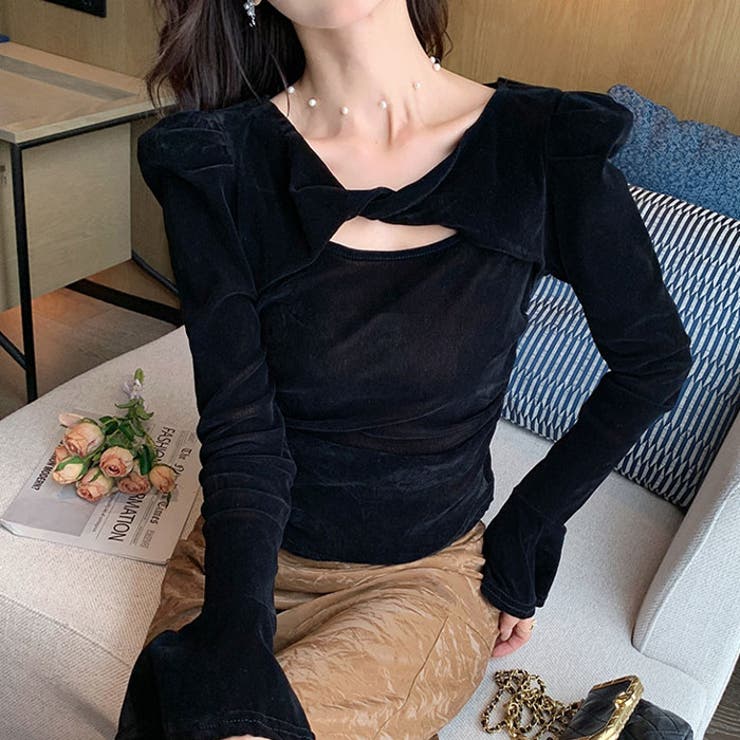 ベロアクロストップス | Outfitter lab | 詳細画像5 