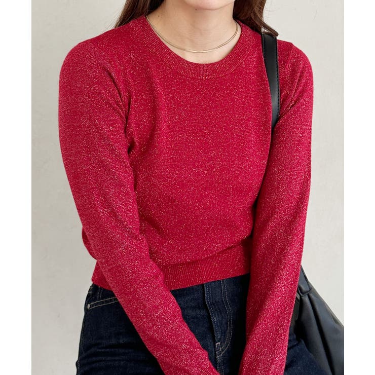 レッド | ラメカットソートップス | Outfitter lab