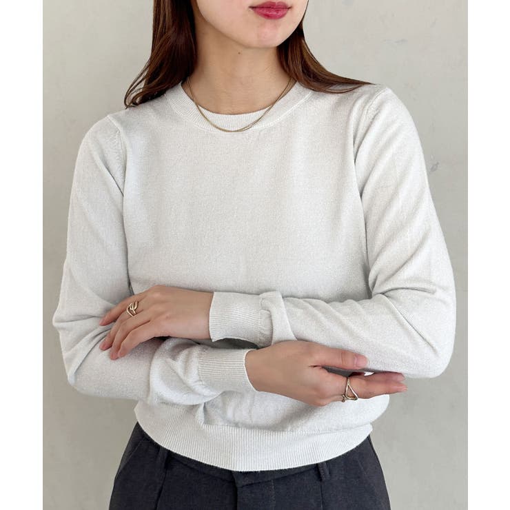 ホワイト | ラメカットソートップス | Outfitter lab