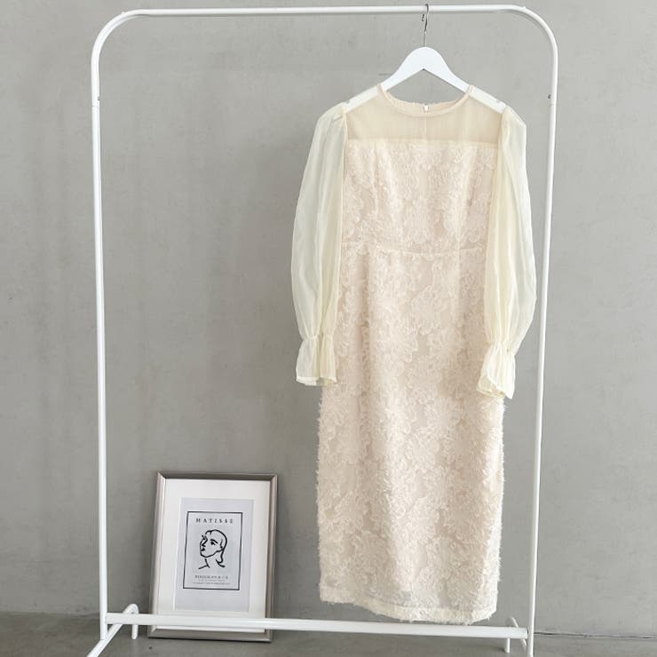 ラウンドネックシアーロングワンピース ドレス | Outfitter lab | 詳細画像21 
