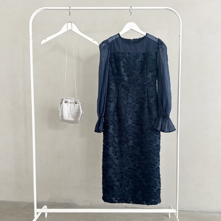 ラウンドネックシアーロングワンピース ドレス | Outfitter lab | 詳細画像27 