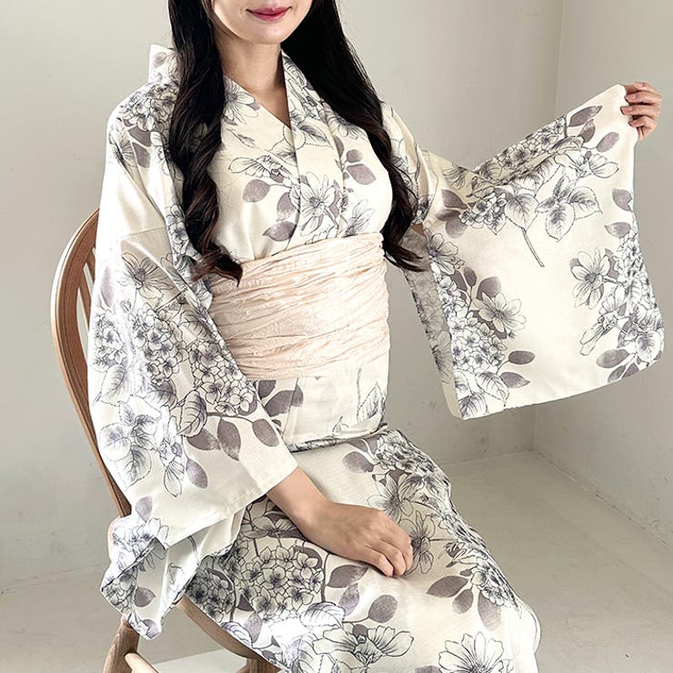 選べる7柄展開 1人で着られる浴衣2点セット(浴衣 帯) | Outfitter lab | 詳細画像10 