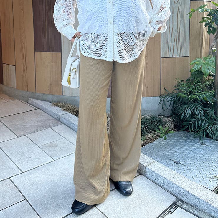 【マタニティ】セルフカットリブストレートパンツ 楽々パンツ ウエストゴムパンツ | Outfitter lab | 詳細画像20 