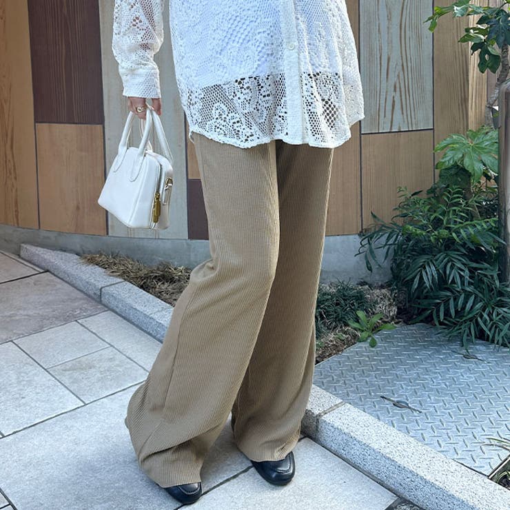 【マタニティ】セルフカットリブストレートパンツ 楽々パンツ ウエストゴムパンツ | Outfitter lab | 詳細画像21 