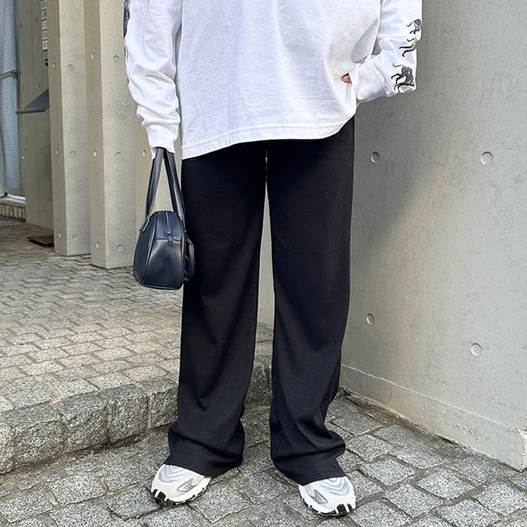 【マタニティ】セルフカットリブストレートパンツ 楽々パンツ ウエストゴムパンツ | Outfitter lab | 詳細画像5 