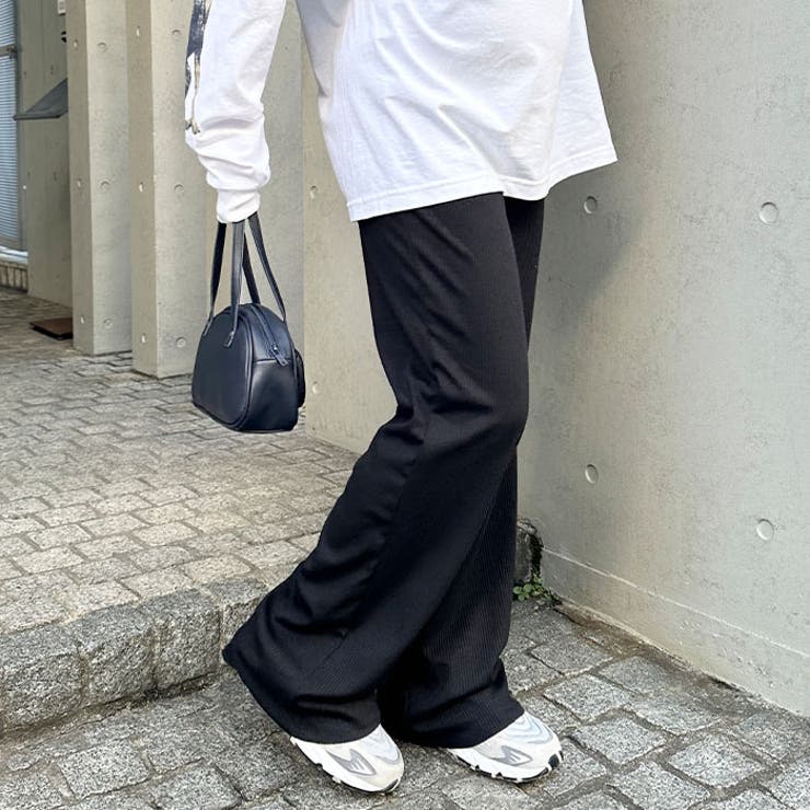 【マタニティ】セルフカットリブストレートパンツ 楽々パンツ ウエストゴムパンツ | Outfitter lab | 詳細画像6 