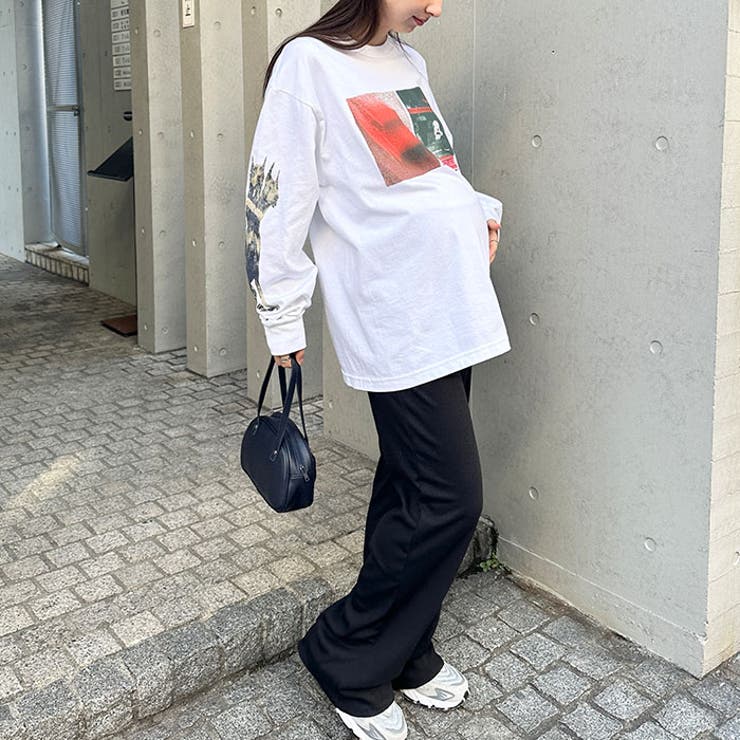 【マタニティ】セルフカットリブストレートパンツ 楽々パンツ ウエストゴムパンツ | Outfitter lab | 詳細画像8 